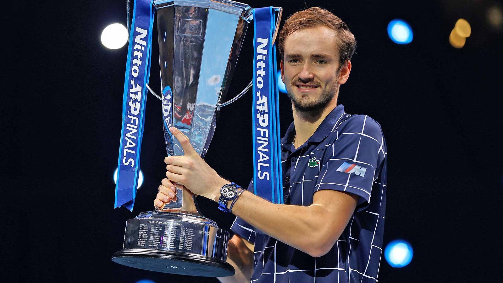 Daniil Medvedev foi o campeão do Finals em 2020 e o fez de forma invicta,.